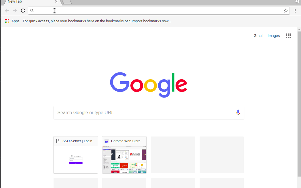 Browser demonstration of signing in once and opening applications with global and local SSO sessions
