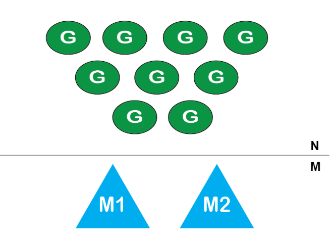 M kernel threads to execute N “goroutine”